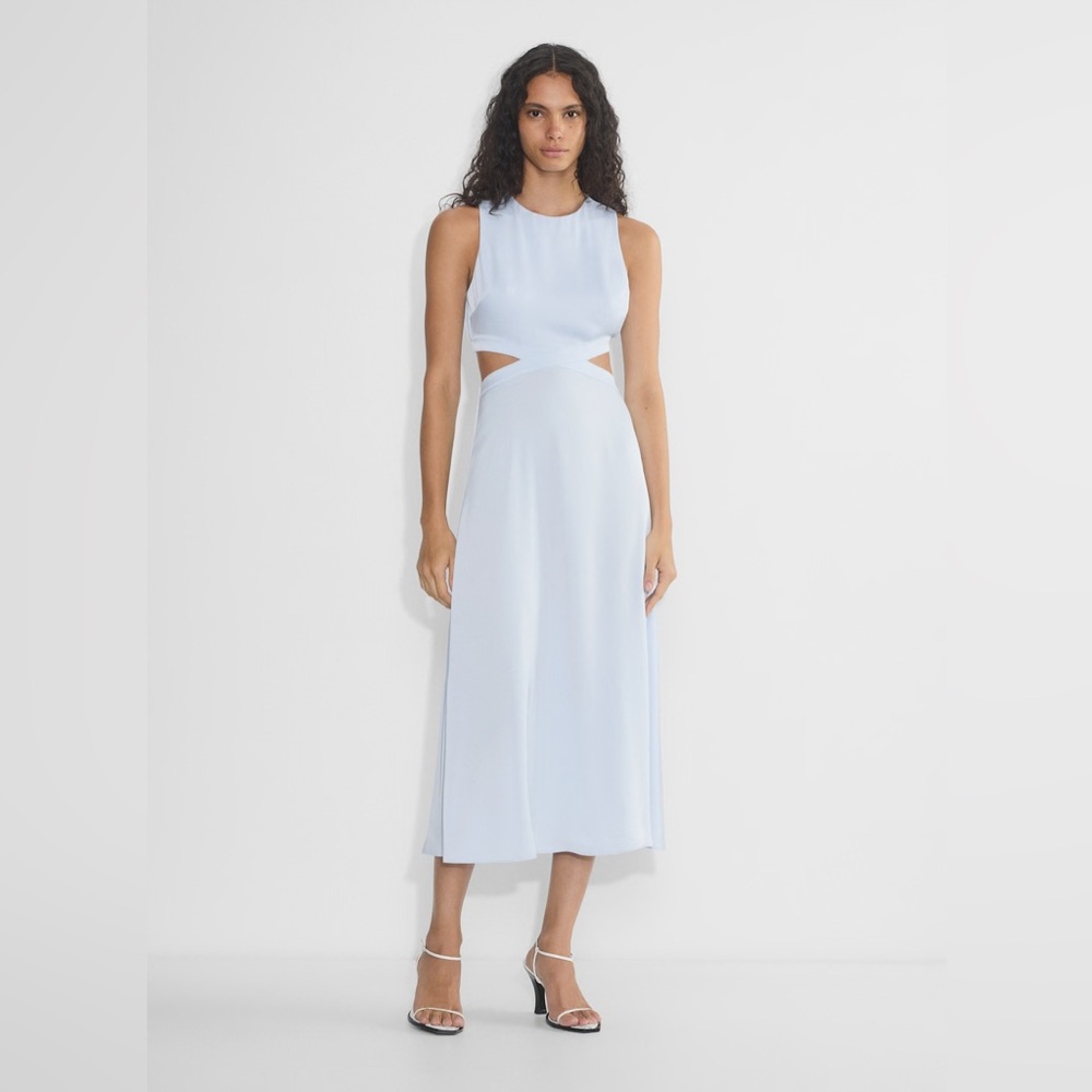Babaton Cella Satin Dress in Glimmer (Aritzia)